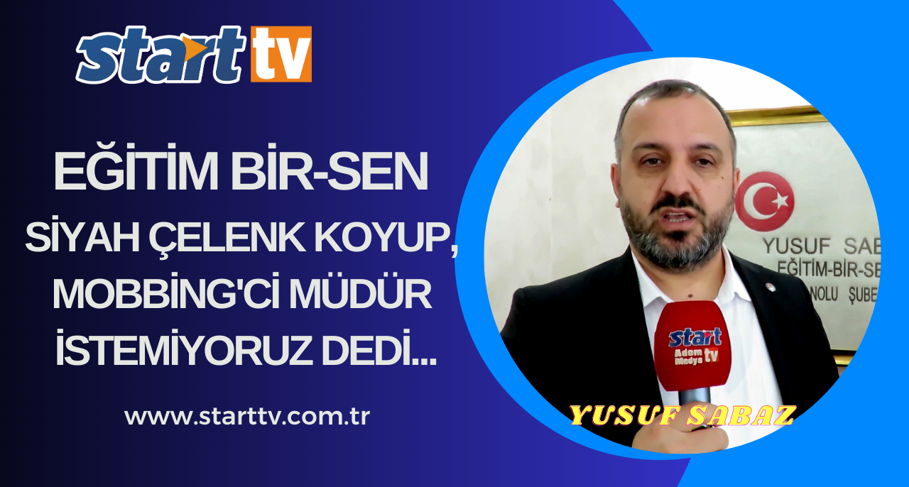 Eğitim Bir-Sen Siyah Çelenk Koyarak, Mobbingci Müdür İstemiyoruz Dedi...